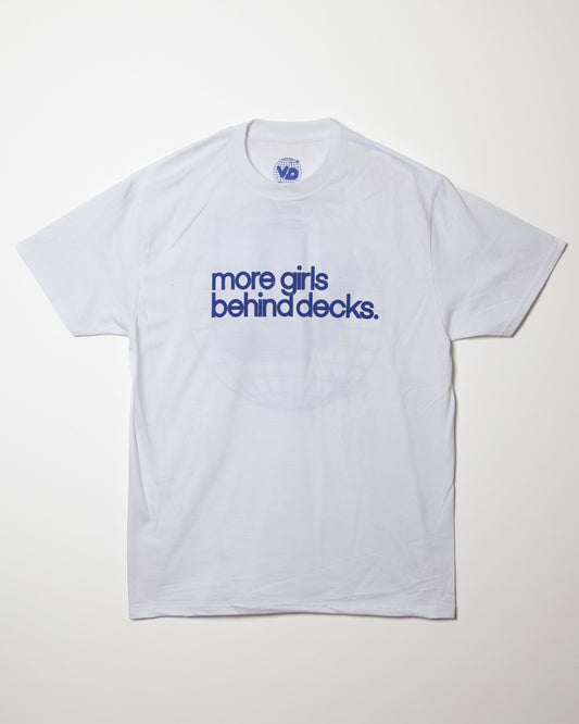 "MORE GIRLS BEHIND DECKS" TEE - 3 YEARS ANNIVERSARY